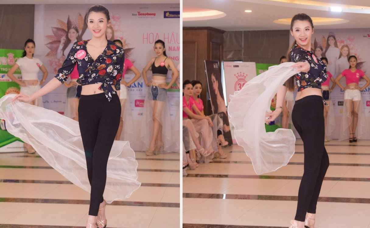 Sở hữu đôi chân thon cùng chiều cao khá lý tưởng 1,73 m, Mỹ Duyên nhận được nhiều sự quan tâm từ giới truyền thông