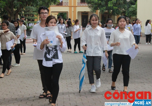 Thí sinh dự thi Kỳ thi THPT Quốc gia năm 2018