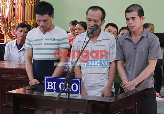 Các bị cáo tại phiên tòa
