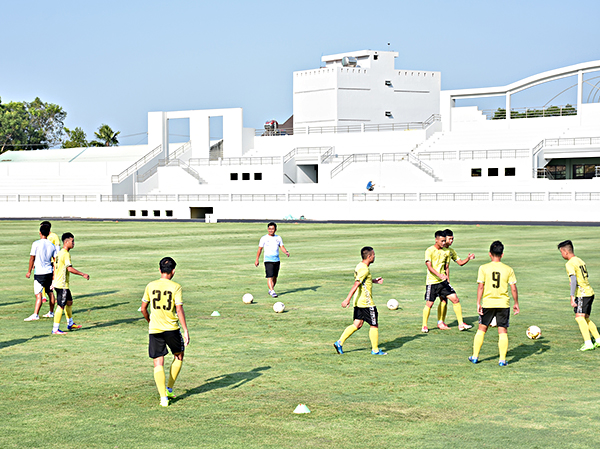 Một góc SVĐ Bà Rịa - nơi thi tuyển và đào tạo các tài năng bóng đá trẻ của Học viện Bóng đá Juventus Việt Nam.