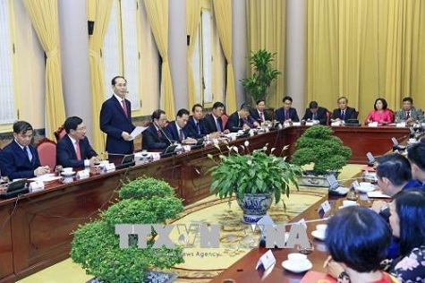 Chủ tịch nước Trần Đại Quang phát biểu tại buổi lễ