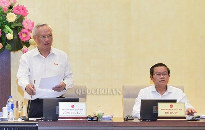 Phó Chủ tịch Quốc hội Uông Chu Lưu phát biểu tại phiên họp