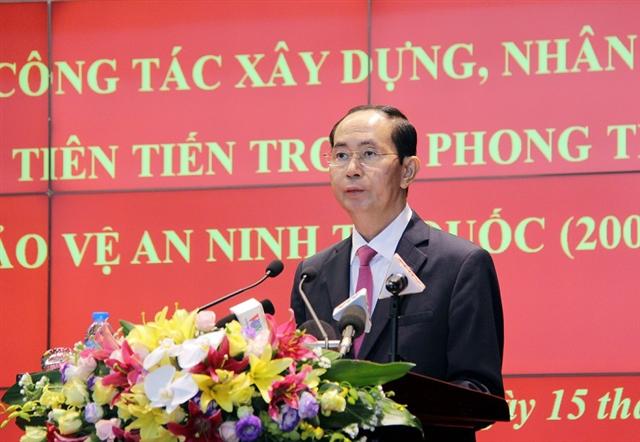 Chủ tịch nước Trần Đại Quang phát biểu tại Hội nghị.