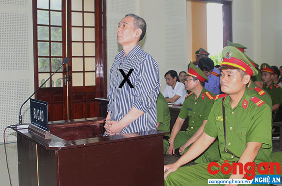 Lê Đình Lượng (X) tại phiên toà xét xử