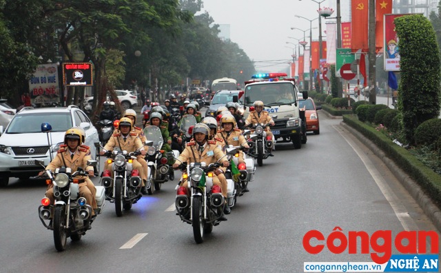 Công tác dẫn đoàn và bảo vệ an toàn tuyệt đối các đoàn đại biểu trong nước và quốc tế đến Nghệ An nhằm cụ thể hóa nội dung “quyết liệt hơn”