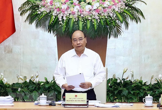 Thủ tướng Nguyễn Xuân Phúc phát biểu tại phiên họp. Ảnh: THỐNG NHẤT