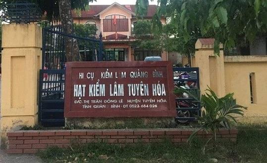 Hạt Kiểm lâm huyện Tuyên Hóa nơi xảy ra sự việc. 