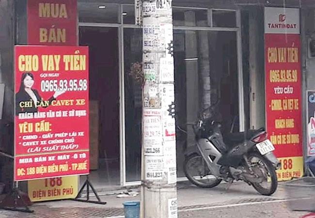 Một điểm cho vay tiền chỉ cần CMND, giấy phép lái xe ở TP Huế.