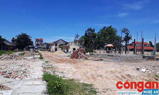 Một góc Dự án Tổ hợp khu dân cư Bình Minh, xã Diễn Kỷ (Diễn Châu)