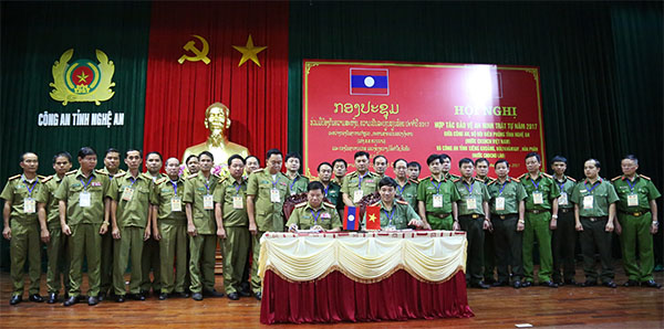 Ký kết hợp tác giữa Công an Nghệ An và Công an các tỉnh nước bạn Lào có chung đường biên giới