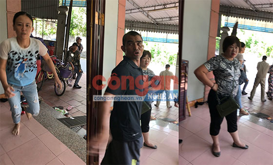 Một số đối tượng đến nhà bà Phạm Thị Chung để hành hung, đe dọa vào ngày 24/8/2018 (Ảnh do nhân vật cung cấp)