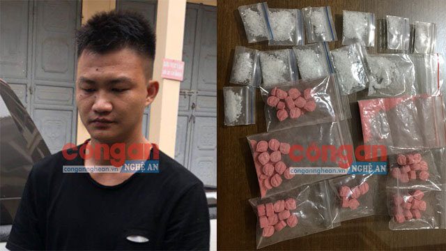Đối tượng Lê Đình Sang cùng tang vật