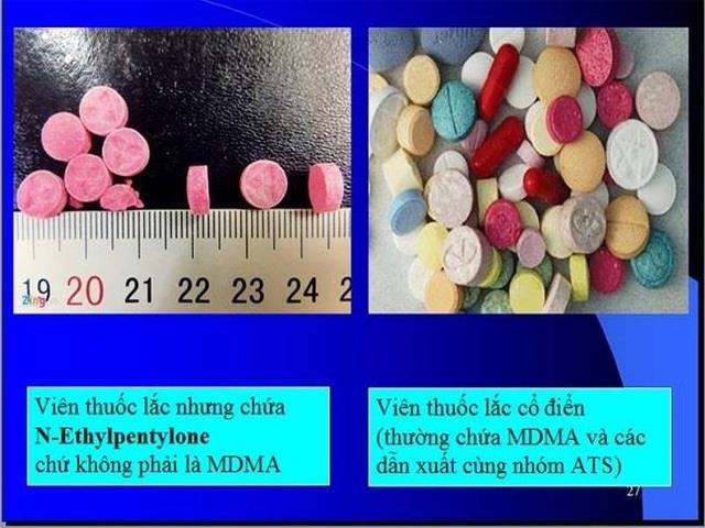Những viên thuốc lắc mới (bên trái) và thuốc lắc cũ