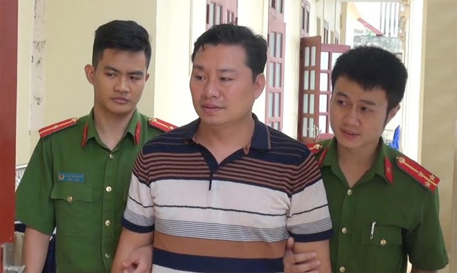 Đối tượng Lâm Tài Thế bị công an bắt giữ.