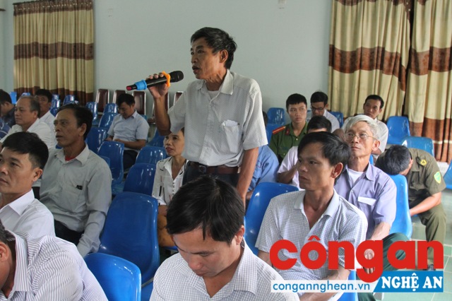Hội nghị Công an lắng nghe ý kiến nhân dân nhận được nhiều ý kiến đóng góp của đại diện 24 xã, thị trấn và của bà con nhân dân trên địa bàn xã Kim Liên
