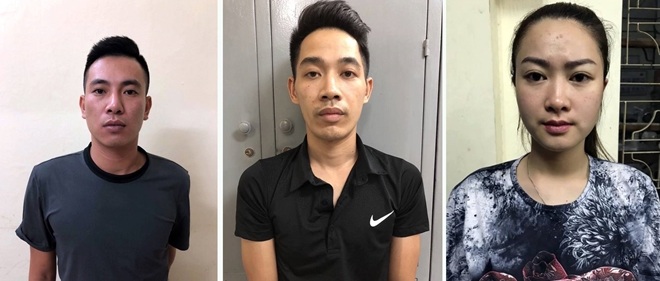 Các đối tượng bị bắt giữ.