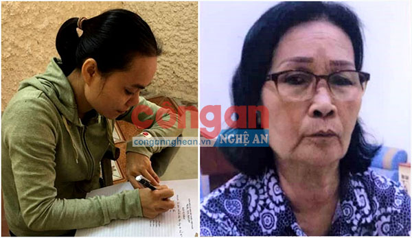 2 đối tượng Nguyễn Thị Thắm và Trần Thị Ngọc Oanh
