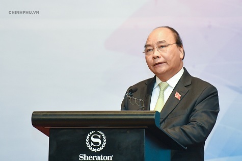 Thủ tướng Nguyễn Xuân Phúc phát biểu tại Hội nghị - Ảnh: VGP/Quang Hiếu