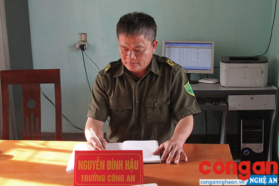Đồng chí Nguyễn Đình Hậu, Trưởng Công an xã Nghi Đồng