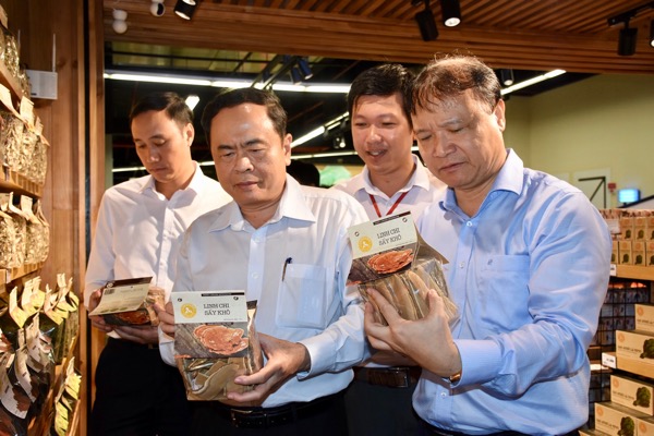 Đoàn công tác của Ủy ban Trung ương MTTQVN tham quan Siêu thị Lotte Mart Vũng Tàu.