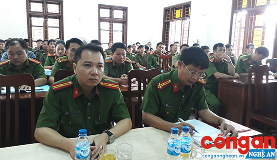 CBCS Công an các đơn vị tham gia tập huấn