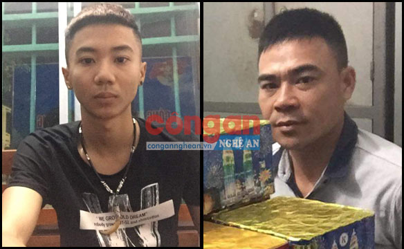 Nguyễn Đăng Nhạc và Hồ Đình Quý tại cơ quan Công an.
