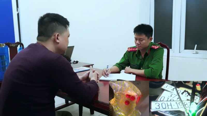 Công an lấy lời khai đối tượng Phan Văn Đàn