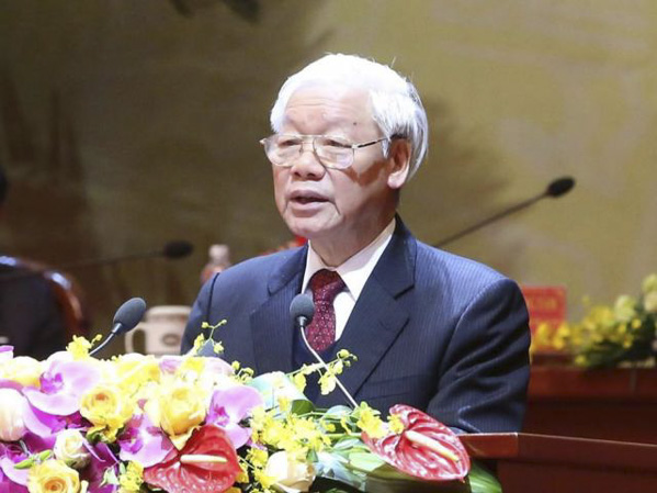 Tổng Bí thư, Chủ tịch nước Nguyễn Phú Trọng phát biểu chỉ đạo đại hội.