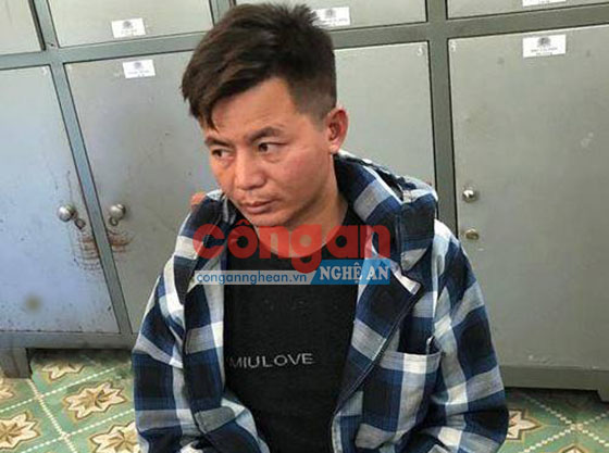 Đối tượng Cụt Văn Huệ tại Cơ quan Công an