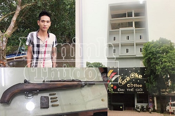 Phan Văn Mạnh và quán karaoke - nơi xảy ra vụ án.