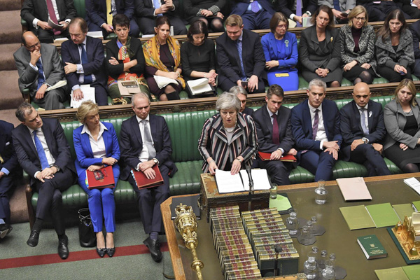 Thủ tướng Anh Theresa May phát biểu trong cuộc họp Hạ viện tại thủ đô London.
