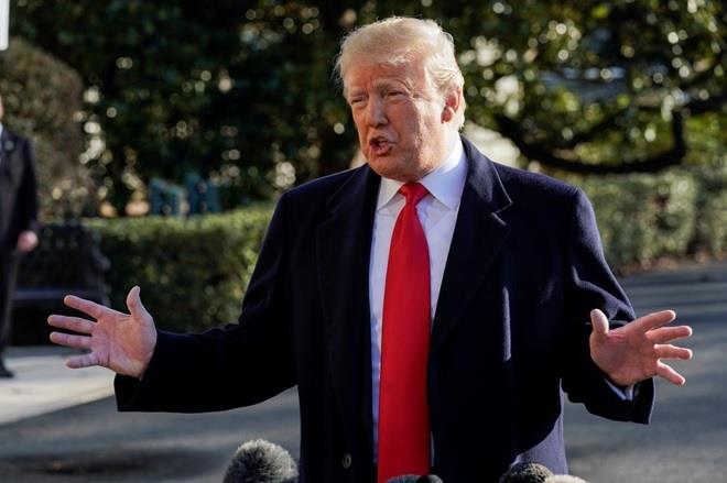 Tổng thống Mỹ Donald Trump phát biểu trước phóng viên ngày 6-1. Ảnh Reuters.