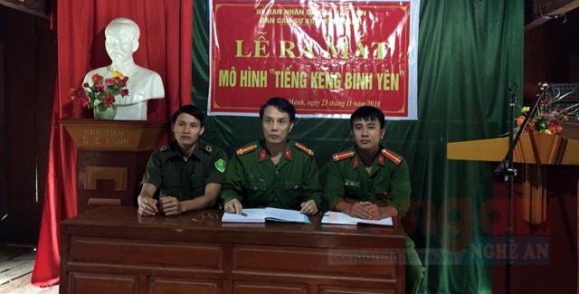 Lễ ra mắt mô hình “Tiếng kẻng bình yên” tại bản Mánh