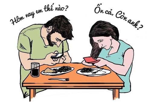 Chúng ta hiện nay đang dành quá nhiều thời gian để “sống” cùng với “thế giới ảo”. Ảnh minh họa: 2 sao.com