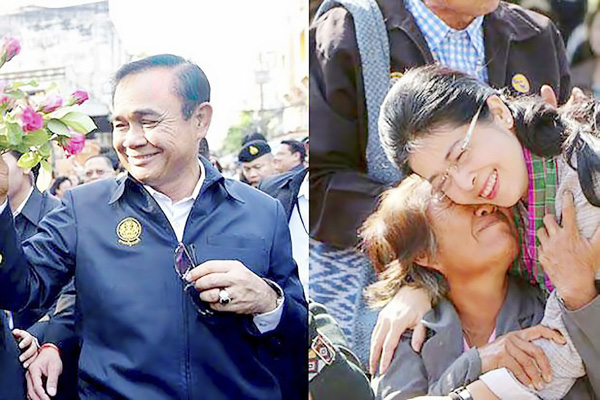 Thủ tướng Thái Lan Prayuth Chan-ocha và ứng viên Sudarat Keyuraphan.