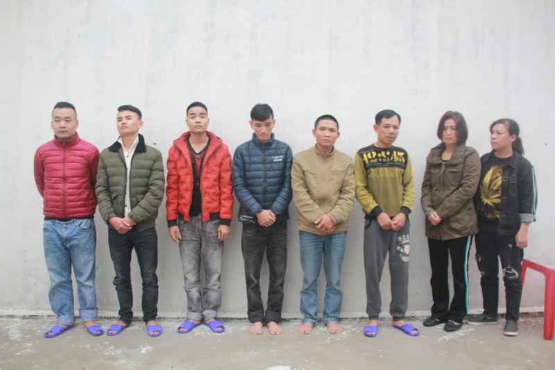 Các đối tượng tại cơ quan công an