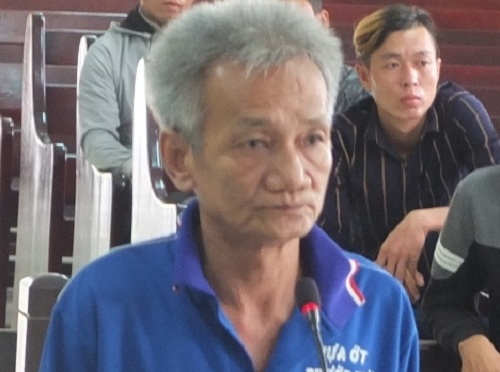 Bị cáo Nam tại phiên tòa