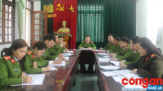 Công an phường Lê Lợi họp bàn phương án đảm bảo ANTT trước, trong và sau Tết Nguyên đán Kỷ Hợi 2019