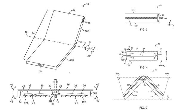 Bản vẽ thiết bị màn hình gập của apple