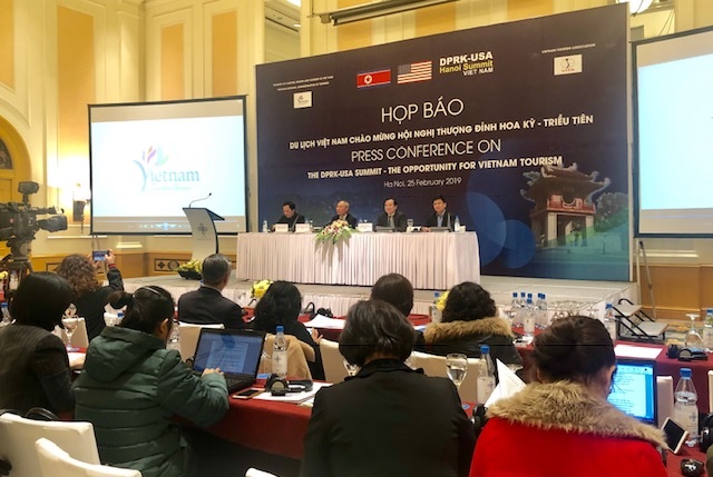 Họp báo Du lịch Việt Nam chào mừng Hội nghị thượng đỉnh Mỹ-Triều. Ảnh: VGP/Nhật Nam
