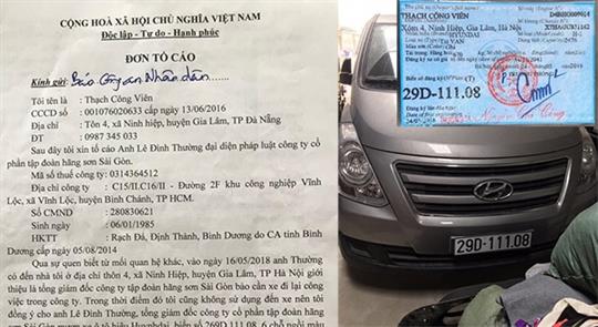 Đơn tố cáo và cavet của nạn nhân gửi Báo CAND.