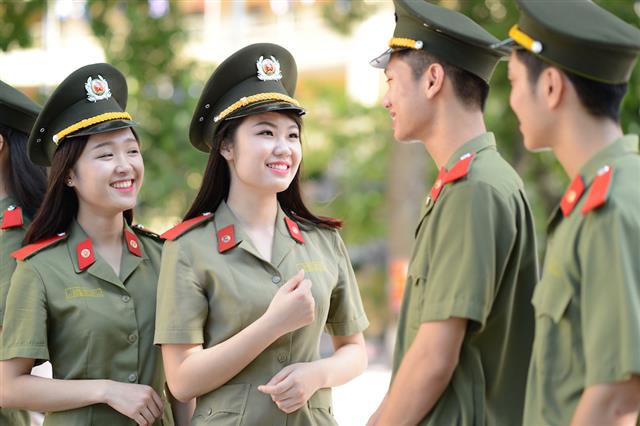 Học viên Học viện An ninh nhân dân trước giờ lên lớp
