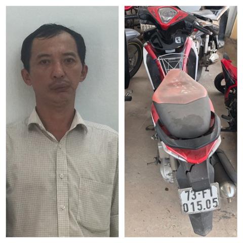 Đối tượng Lê Tài và tang vật vụ án.