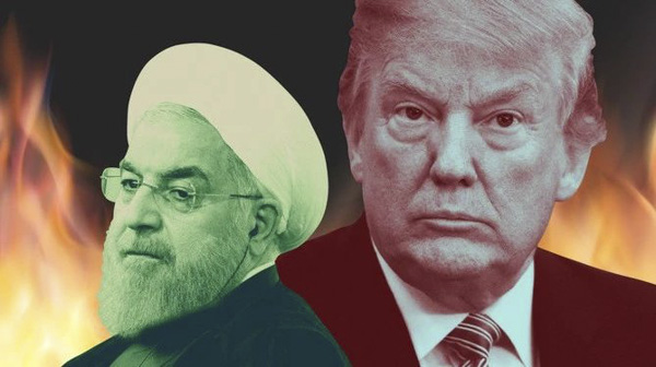 Tổng thống Iran Hassan Rouhani (trái) và Tổng thống Mỹ Donald Trump.