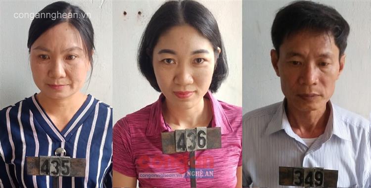 Các đối tượng trong vụ án tại cơ quan Công an