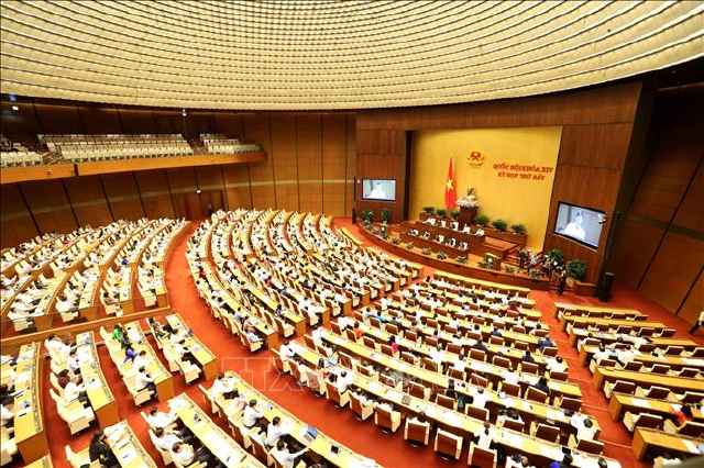 Quang cảnh Kỳ họp thứ bảy, Quốc hội khóa XIV ngày 30-5. Ảnh: TTXVN
