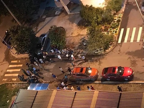 Hiện trường xảy ra vụ việc tối 7-6 (ảnh A.Đ)