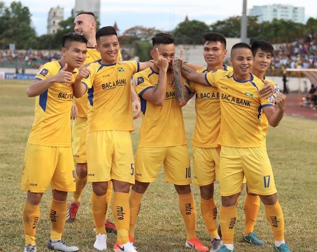Niềm vui của các cầu thủ SLNA