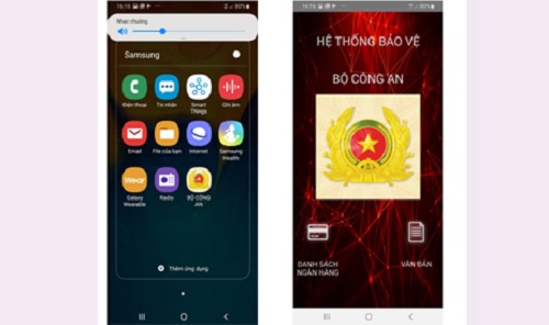 Hình ảnh về ứng dụng mà đối tượng bắt cài đặt.