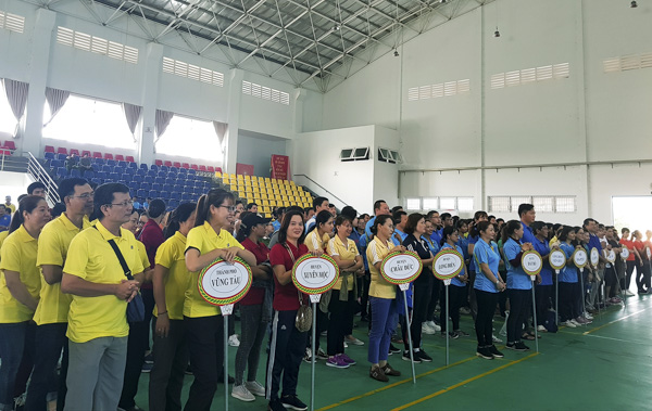 Các đội tham gia Hội thao CNVCLĐ Vui khỏe năm 2019.